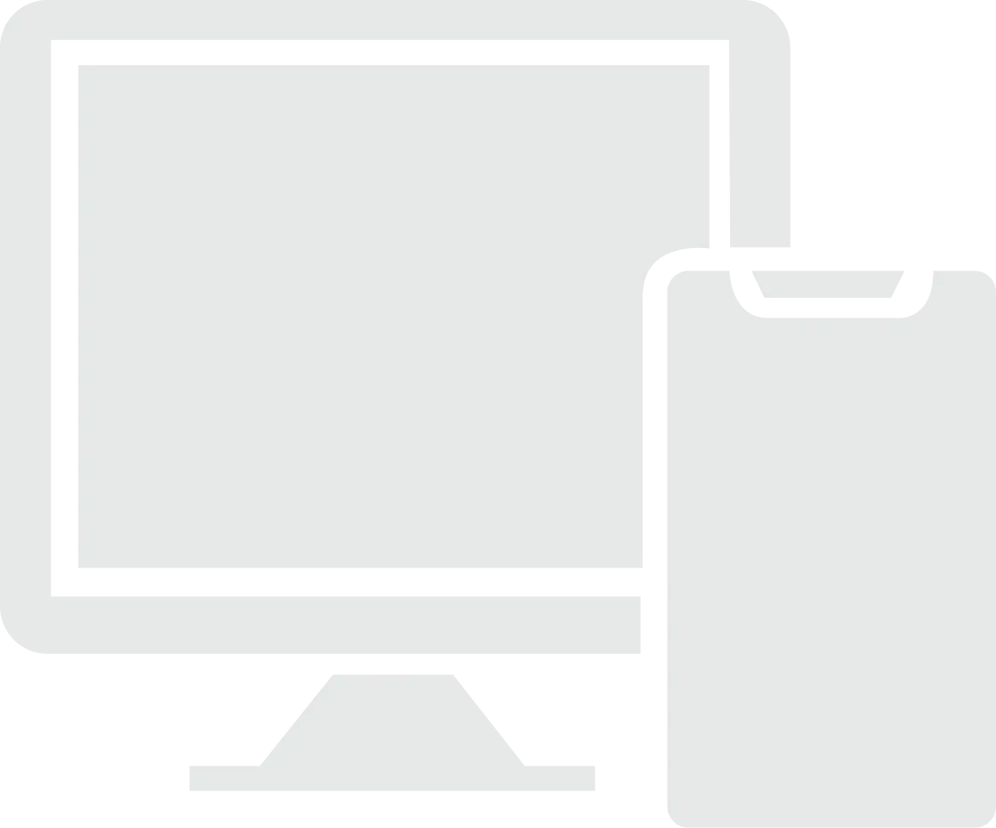 Computer With Mobile Icon