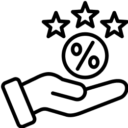 Discount With Stars In Hand Icon