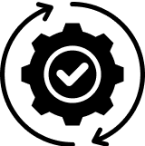 Gear With Two Arrows Icon