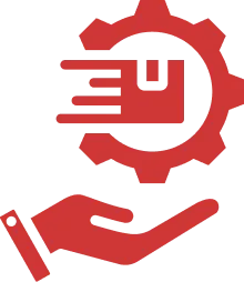 Hand Gear With Processing Icon
