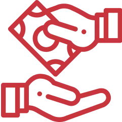 Hand On Cash Icon