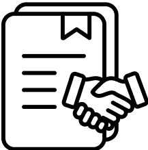 Hand Shake With List Icon
