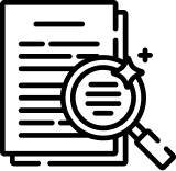 List With Microscop Icon