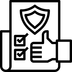 Quality Check List With Thumb Icon