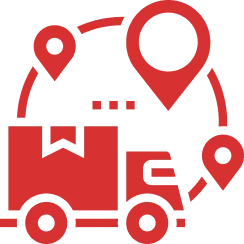 Truck Location Fill Icon