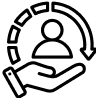 User With Hand Comprehensive Icon